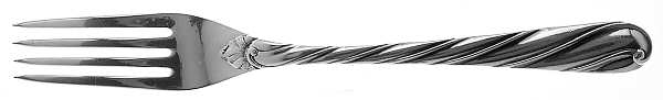 Torchon (Sterling) Luncheon/Dessert Fork, Solid Piece