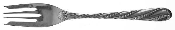 Torchon (Sterling) Large Individual Solid Fish/Salad Fork