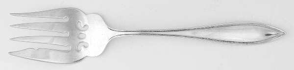 BIR2 (STERLING) Small Solid Cold Meat Serving Fork
