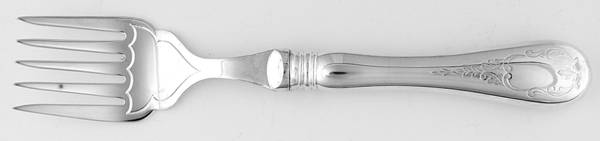 Brentwood (Sterling) Hollow Handle Fish Serving Fork, Silverplate Tines