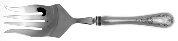 Brentwood (Sterling) Medium Cold Meat Serving Fork, Plated Tines