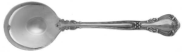 Chantilly (Sterling, No Monograms) Round Bowl Soup Spoon (Gumbo)