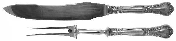 Chantilly (Sterling, No Monograms) Small Stainless Blade 2-Piece Steak Carving Set