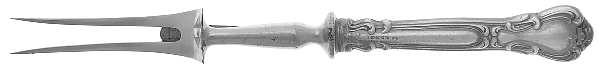 Chantilly (Sterling, No Monograms) Small Steak Carving Fork with Stainless Prongs