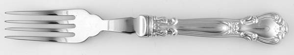 Chantilly (Sterling, No Monograms) Individual Hollow Fish Fork, Stainless Tines