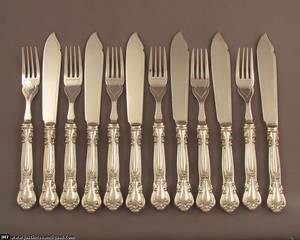 Chantilly (Sterling, No Monograms) Individual Fish Knife with Silverplate Blade