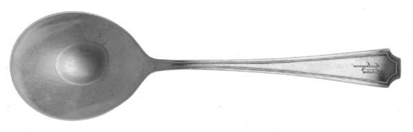 Devonshire (Sterling) Monogram Round Bowl Soup Spoon (Cream Soup)