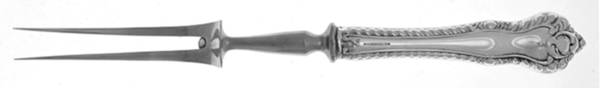Gadroon (Sterling, No Monograms) Large Stainless-Prong Roast Carving Fork