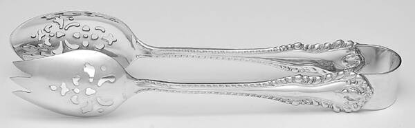 Gadroon (Sterling, No Monograms) Ice Serving Tongs Small HC
