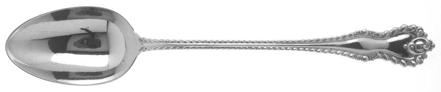 Gadroon (Sterling, No Monograms) Large Solid Dressing Spoon with Button