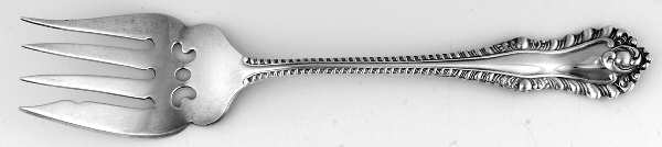 Gadroon (Sterling, No Monograms) Small Solid Cold Meat Serving Fork