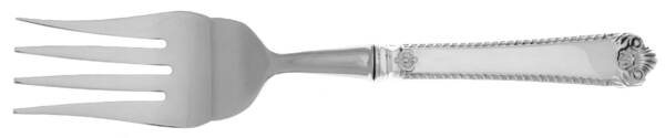 George II-Plain (Sterling, 1914) Cold Meat Fork Large, Stainless Tines HC