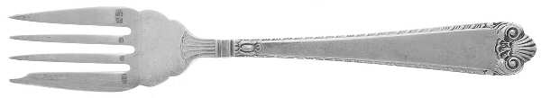 George II-Plain (Sterling, 1914) Individual Salad Fork