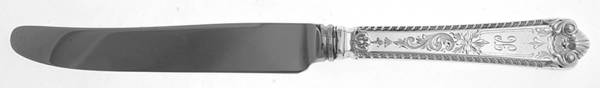George II-Engraved (Sterling, 1998) Monogramed New French Hollow Knife with Bolster