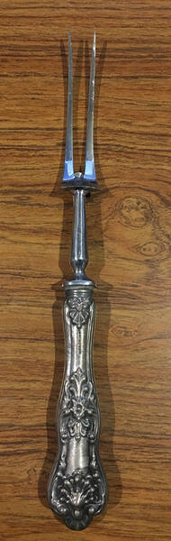 Kings (Sterling) Small Steak Carving Fork with Stainless Prongs