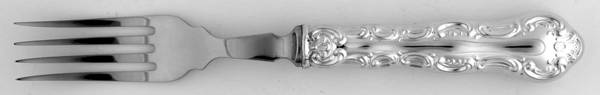 Louis De France (Silverplate) Individual Hollow Fish Fork, Stainless Tines