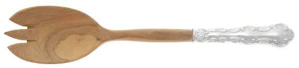 Louis De France (Silverplate) Salad Serving Fork with Wooden Prongs