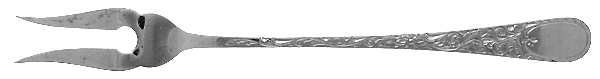London Engraved (Sterling, 1914, No Monograms) Short Handle Pickle/Olive Fork