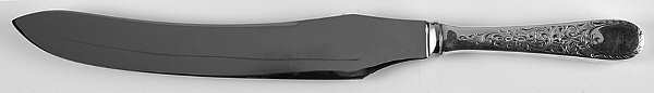 London Engraved (Sterling, 1914, No Monograms) Large Stainless Blade Roast Carving Knife