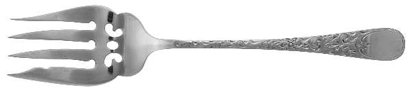 London Engraved (Sterling, 1914, No Monograms) Small Solid Cold Meat Serving Fork