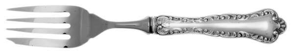 Louis XV (Sterling, 1914) Individual Hollow Fish Fork, Stainless Tines
