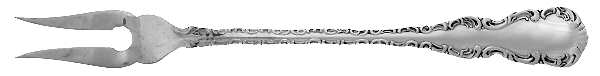 Louis XV (Sterling, 1914) Short Handle Pickle/Olive Fork
