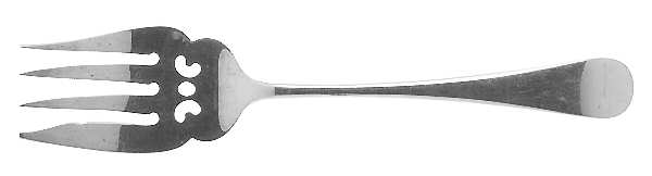 Old English (Sterling) Small Solid Cold Meat Serving Fork