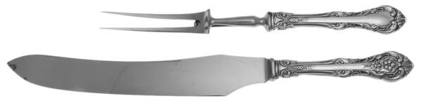 Orleans (Sterling) Large 2-Piece Roast Carving Set w/Stainless Blade