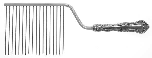 Pompadour (Sterling, 1914, No Monograms) Cake Breaker with Silverplate Prongs