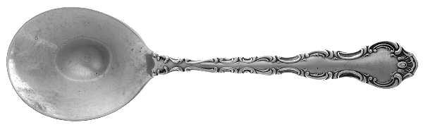 Pompadour (Sterling, 1914, No Monograms) Round Bowl Soup Spoon (Cream Soup)