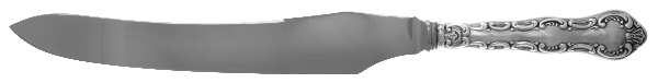 Pompadour (Sterling, 1914, No Monograms) Large Stainless Blade Roast Carving Knife