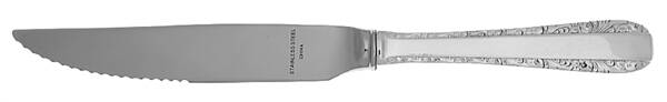 Rose Bower (Sterling, No Monograms) Steak Knife Individual Hollow, Serrate HC