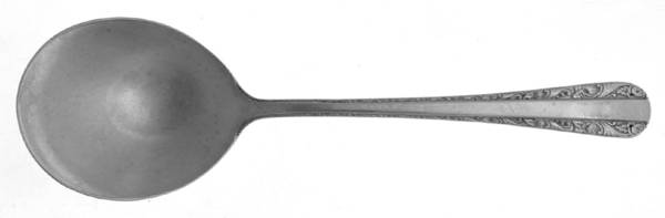 Rose Bower (Sterling, No Monograms) Round Bowl Soup Spoon (Cream Soup)
