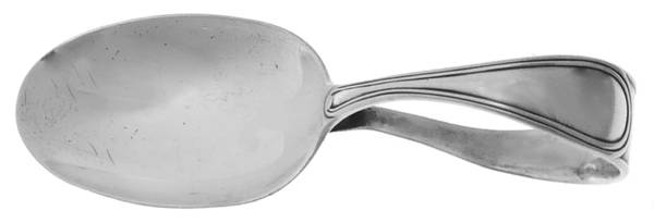 Saxon (Sterling, 1914, No Monograms) Curved Handle Baby Spoon