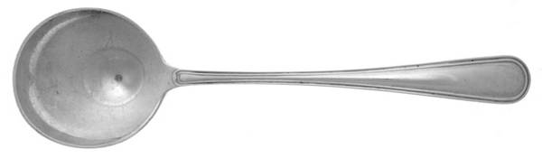 Saxon (Sterling, 1914, No Monograms) Round Bowl Soup Spoon (Bouillon)