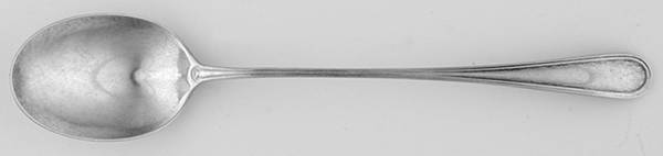 Saxon (Sterling, 1914, No Monograms) Pierced Bowl Short Handle Olive Spoon