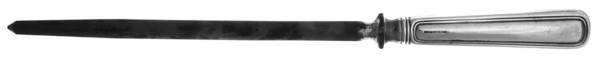 Saxon (Sterling, 1914, No Monograms) Large Roast Steel Rod Knife Sharpener