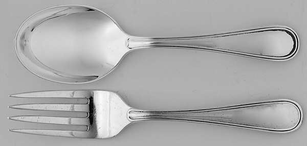 Saxon (Sterling, 1914, No Monograms) 2 Pc Baby Set (BF, BS)