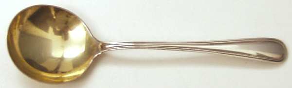 Saxon (Sterling, 1914, No Monograms) Round Bowl Soup Spoon (Bouillon)