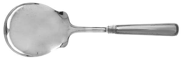 Saxon (Sterling, 1914, No Monograms) Casserole Spoon with Smooth Silverplate Bowl