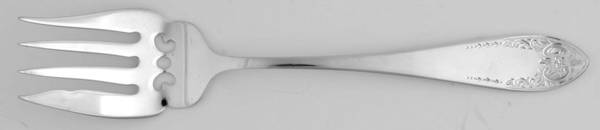 Tudor Royal (Sterling) Small Solid Cold Meat Serving Fork