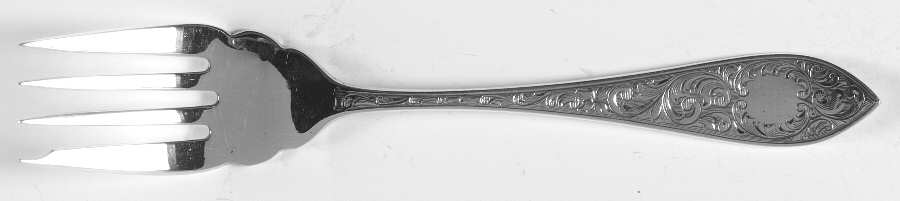 Tudor Scroll (Sterling, 1914, No Monograms) Individual Salad Fork