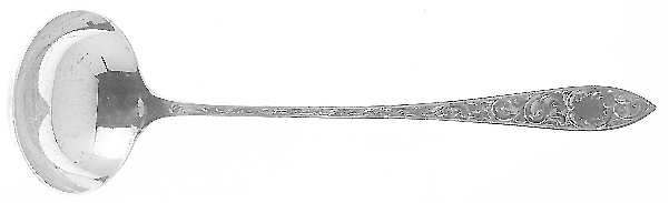 Tudor Scroll (Sterling, 1914, No Monograms) Solid Piece Cream Ladle