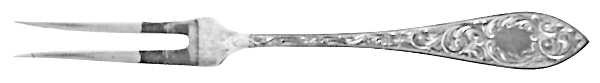 Tudor Scroll (Sterling, 1914, No Monograms) Lemon Fork
