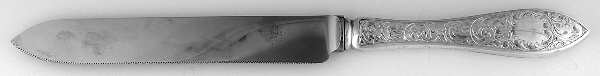 Tudor Scroll (Sterling, 1914, No Monograms) Cake Knife with Stainless Blade