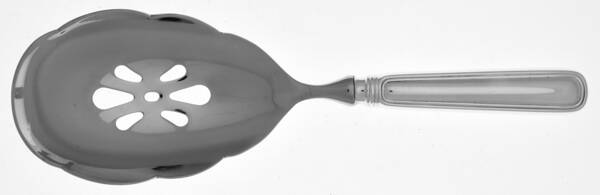 York (Silverplate, No Monograms) Pierced Casserole Spoon with Stainless Bowl