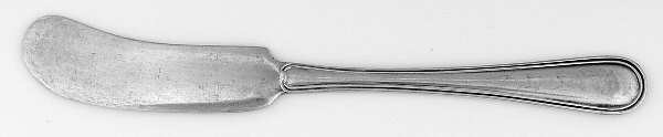 York (Silverplate, No Monograms) Flat Handle Butter Spreader by Birks Silver