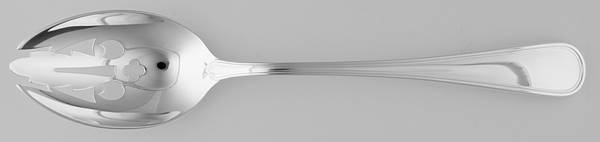 York (Silverplate, No Monograms) Pierced Tablespoon (Serving Spoon)