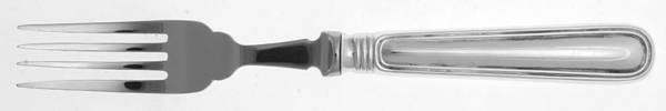 York (Silverplate, No Monograms) Individual Hollow Fish Fork, Stainless Tines