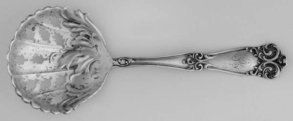 BMS1 (STERLING) Solid Bon Bon Spoon with Pierced Bowl